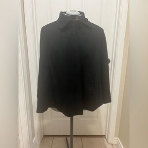 East 5th Black Wool Blend Cape